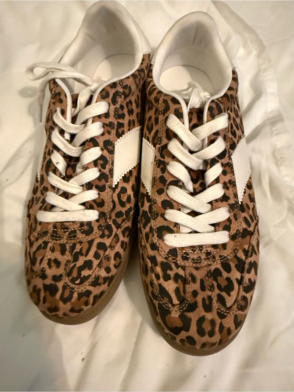 Leopard Print Casual Sneakers with White Accent